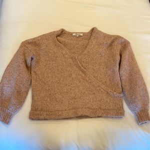 MADEWELL Beresford Wrap-Front Pullover Sweater